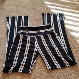Shosho pants Black with white stripes
